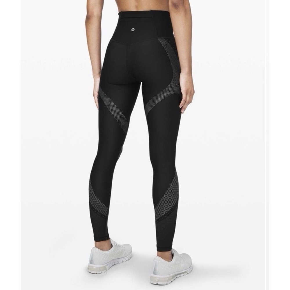 Lululemon Mapped Out High-Rise SenseKnit Tight 28" Womens 6 Black Glacier Grey